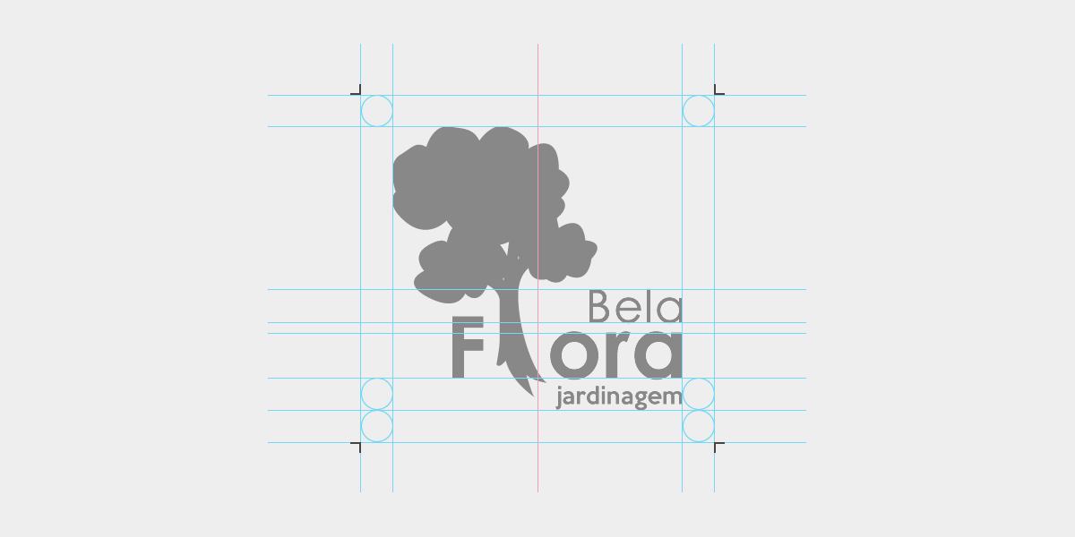 Bela Flora construção logotipo projetado e desenvolvido por ViragStudio