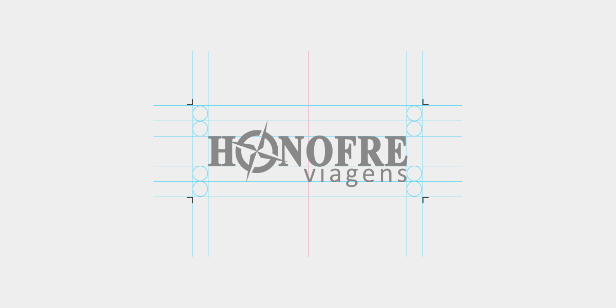 Honofre Viagens construção logotipo projetado e desenvolvido por ViragStudio