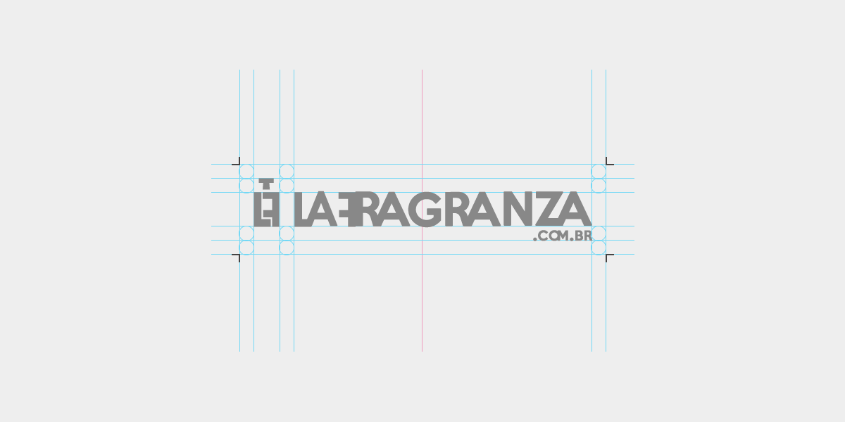 La Fragranza construção logotipo projetado e desenvolvido por ViragStudio