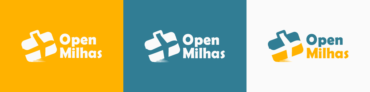 Open Milhas espaçamentos logotipo projetado e desenvolvido por ViragStudio